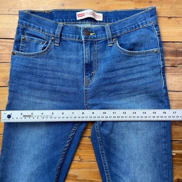 LEVIS 519 Extreme skinny high rise waist blue stretch size 28 or 16 teenager - Picture 8 of 12